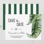 Banana Leaf Landscape Save the Date Invitation Kaart (Voorkant / Achterkant)