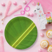 Banana Leaf Macro Papieren Bordje (Feest)