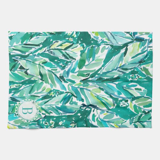 BANANA LEAF OERWOUD Green Tropical Theedoek (Horizontaal)