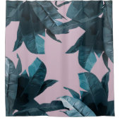 Banana Leaf Print Lila Shower Curtain Douchegordijn (Voorkant)