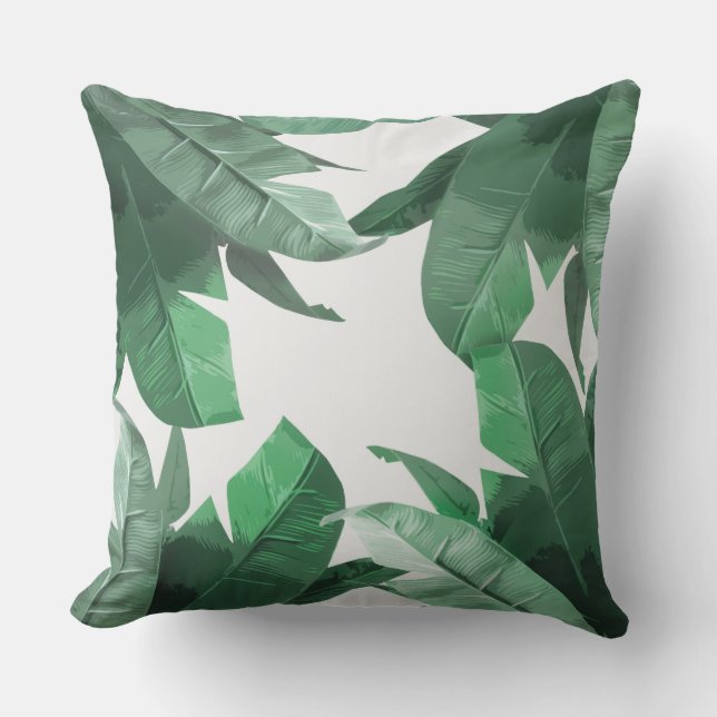 Banana Leaf Print Outdoor Sierkussen (Voorkant)