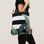 Banana Leaf Tropical Stripe Bag - Martinique Print Tote Bag (Dichtbij)