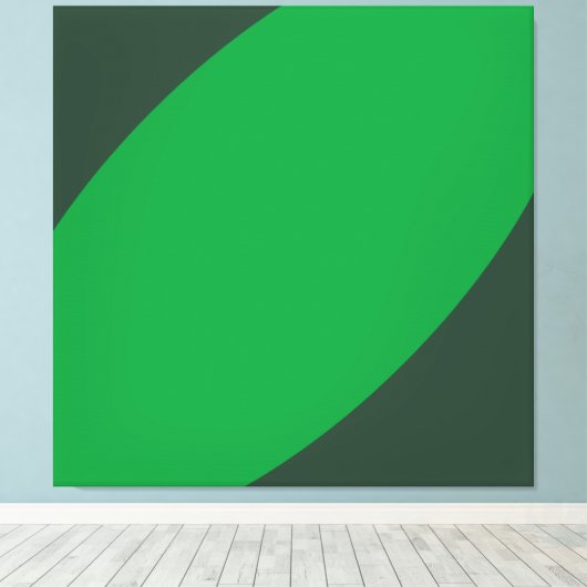 BANANA LEAF Tropische Twee Tone Groene Moderne Cur Canvas Afdruk (Insitu (Houten vloer))