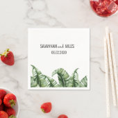 Banana Leaf Wedding Cocktail uit de middeleeuwen Servet (Insitu)