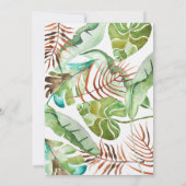 Banana Leaf Wreath Wedding Invitation Kaart (Achterkant)