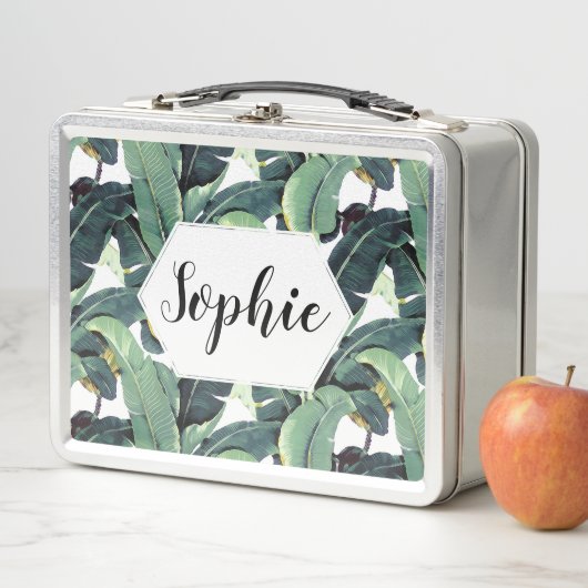 Banana Leaves Palm Tree Roestless Lunch Box (In situ)