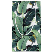 Banana Leaves Palm Tree Tropical Small Gift Bag Klein Cadeauzakje (Achterkant)