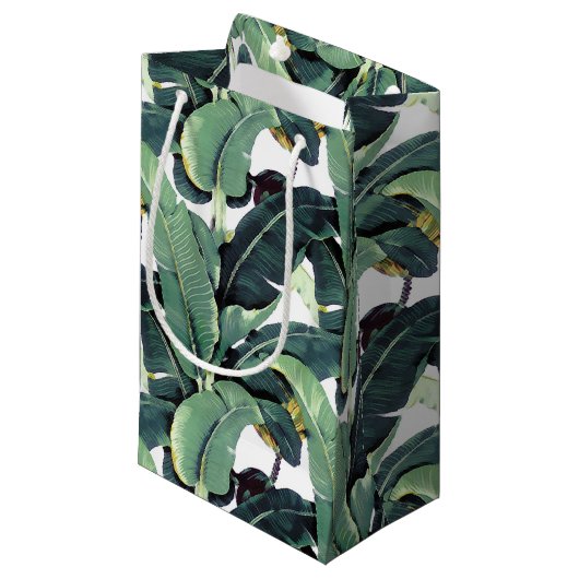 Banana Leaves Palm Tree Tropical Small Gift Bag Klein Cadeauzakje (Voorkant Gekanteld)