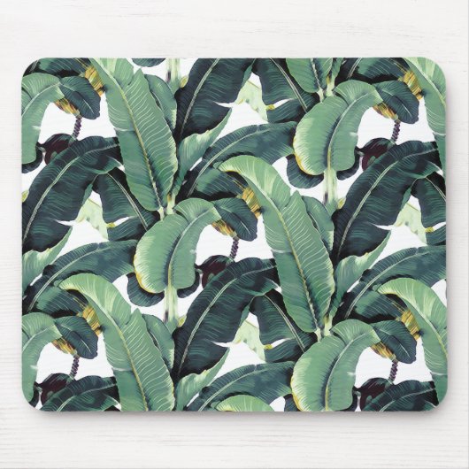 Banana Leaves Palm Tropical Mousepad Muismat (Voorkant)