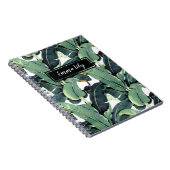 Banana Leaves Palm Tropical Spiral Notitieboek (Rechterzijde)