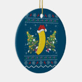 Banana Lover Xmas Gift Ugly Banana Kerstmis Keramisch Ornament (Rechts)