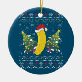 Banana Lover Xmas Gift Ugly Banana Kerstmis Keramisch Ornament (Voorkant)