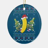 Banana Lover Xmas Gift Ugly Banana Kerstmis Keramisch Ornament (Links)