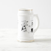 Banana Man Funny Cartoon Stein Bierpul (Voorkant rechts)