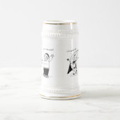 Banana Man Funny Cartoon Stein Bierpul (Center)