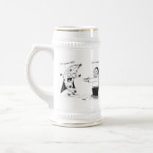 Banana Man Funny Cartoon Stein Bierpul (Links)