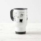 Banana Man Funny Cartoon Travel Mug Reisbeker (Voorkant links)