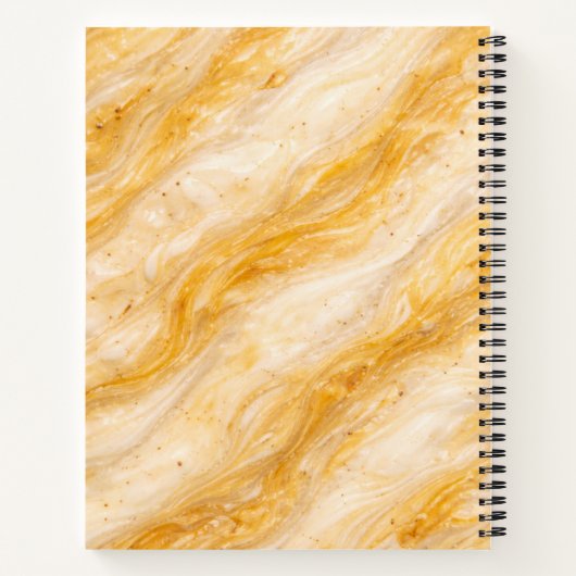 Banana Milkshake Marble Texture Design Notitieboek (Achterkant)
