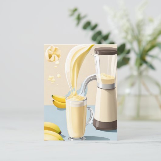 Banana Milkshake, Postcrossing Briefkaart (Staand voorkant)