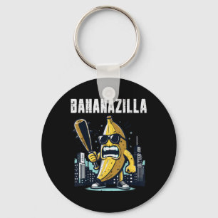 Banana Monster Bananazilla Funny Fruit Meme Mannen Sleutelhanger