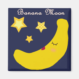 Banana Moon Magnet (Square)