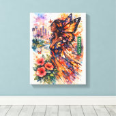 Banana Moon Over Turquoise Seas Canvas Afdruk (Insitu (Houten vloer))