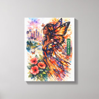 Banana Moon Over Turquoise Seas Canvas Afdruk