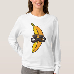 Banana Mustache Sunbribribril Face Funny Fruit Coo T-shirt