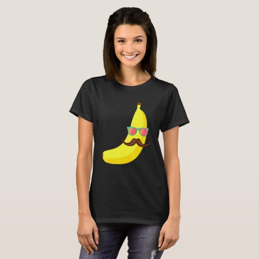 Banana Mustache Sunbril Summer Vacation Tropic T-shirt (Voorkant volledig)