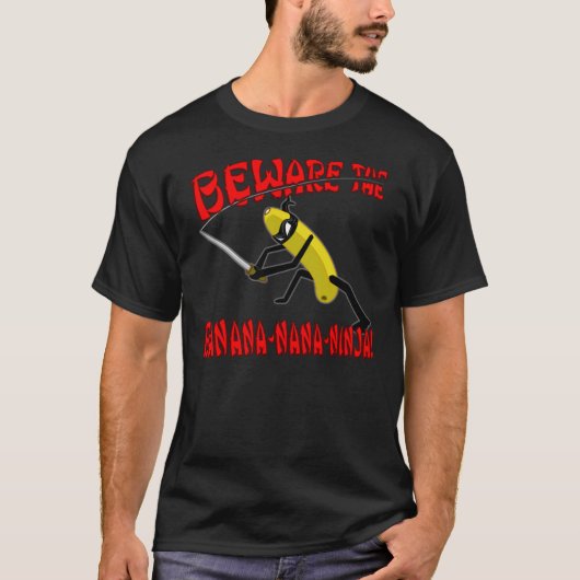 Banana-nana-Ninja! (Donker) T-shirt (Voorkant)