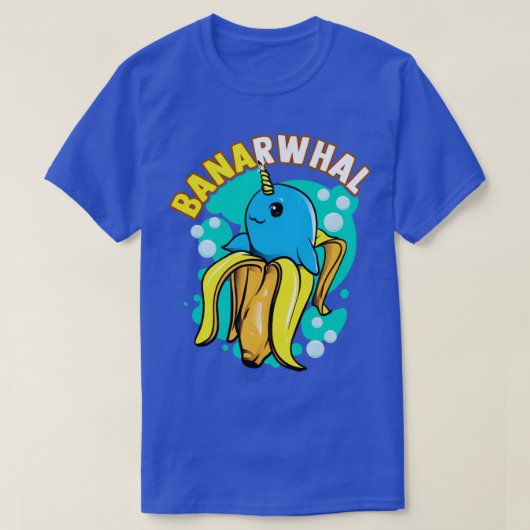 Banana Narwhal Banarwhal Funny Food Creaters T-shirt (Design voorkant)