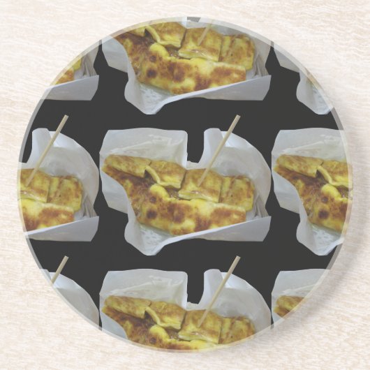 Banana Pancake [Roti Kluai Khai] Zandsteen Onderzetter (Voorkant)