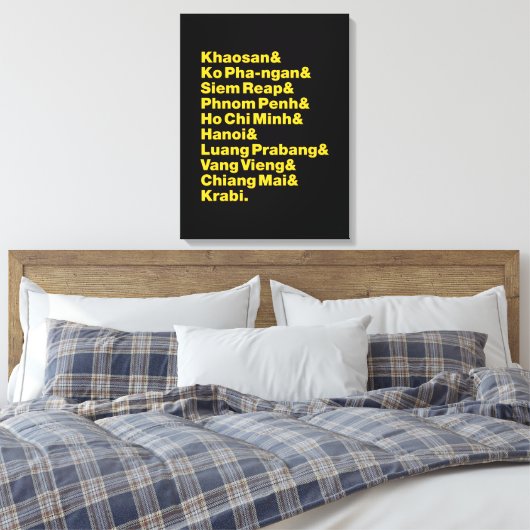 Banana Pancake Trail/Circuit Canvas Afdruk (Insitu (Slaapkamer))