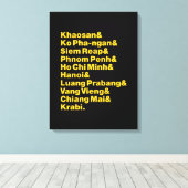 Banana Pancake Trail/Circuit Canvas Afdruk (Insitu (Houten vloer))