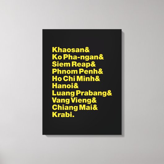 Banana Pancake Trail/Circuit Canvas Afdruk (Voorkant)