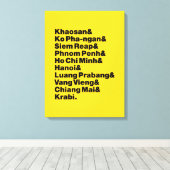 Banana Pancake Trail/Circuit Canvas Afdruk (Insitu (Houten vloer))