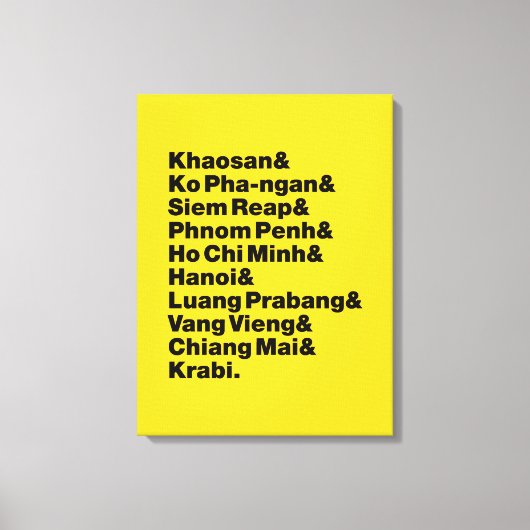 Banana Pancake Trail/Circuit Canvas Afdruk (Voorkant)