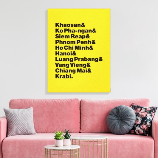 Banana Pancake Trail/Circuit Canvas Afdruk (Insitu (Woonkamer))