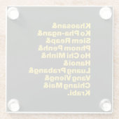 Banana Pancake Trail/Circuit Glazen Onderzetter (Achterkant)