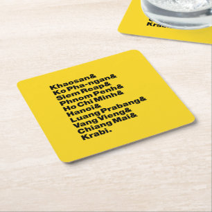 Banana Pancake Trail/Circuit Kartonnen Onderzetters