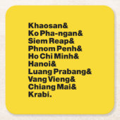 Banana Pancake Trail/Circuit Kartonnen Onderzetters (Voorkant)