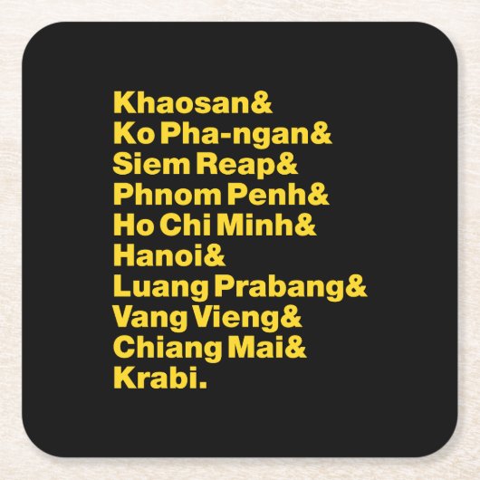 Banana Pancake Trail/Circuit Kartonnen Onderzetters (Voorkant)