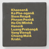 Banana Pancake Trail/Circuit Stenen Onderzetter (Voorkant)