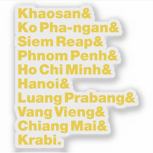 Banana Pancake Trail/Circuit Sticker (Voorkant)