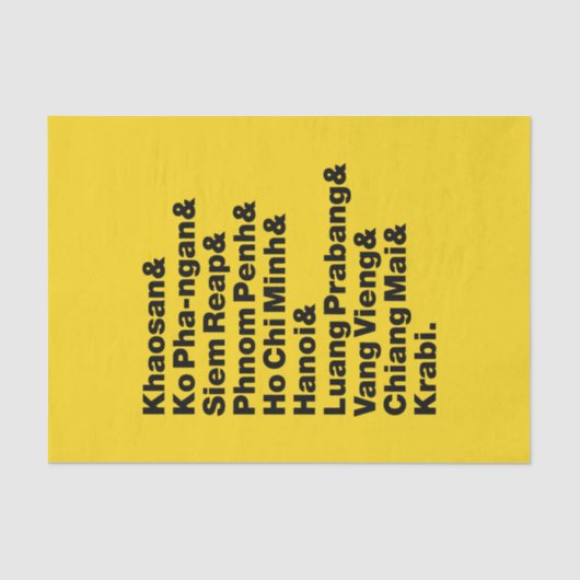 Banana Pancake Trail/Circuit Tissuepapier (Voorkant)