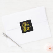 Banana Pancake Trail/Circuit Vierkante Sticker (Envelop)