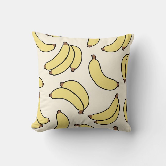 Banana Parade Butter Yellow Kussen (Voorkant)