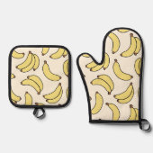 Banana Parade Butter Yellow Ovenwant & Pannenlap Set (Voorkant)