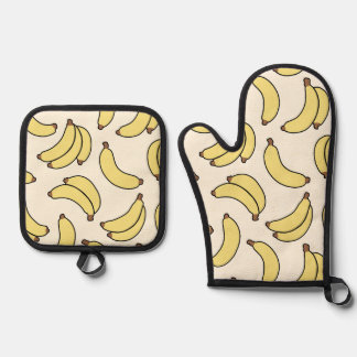 Banana Parade Butter Yellow Ovenwant & Pannenlap Set