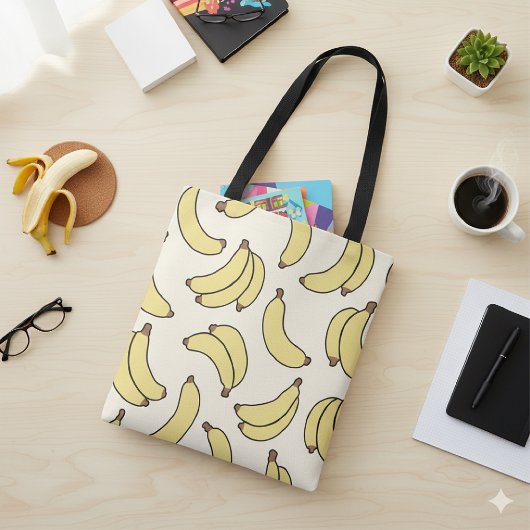 Banana Parade Butter Yellow Tote Bag